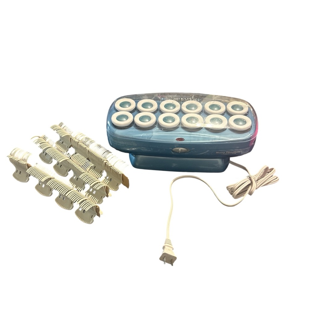 Nano Titanium BaBylissPRO 12 Heated Curlers  Metal Clips Tested (982)